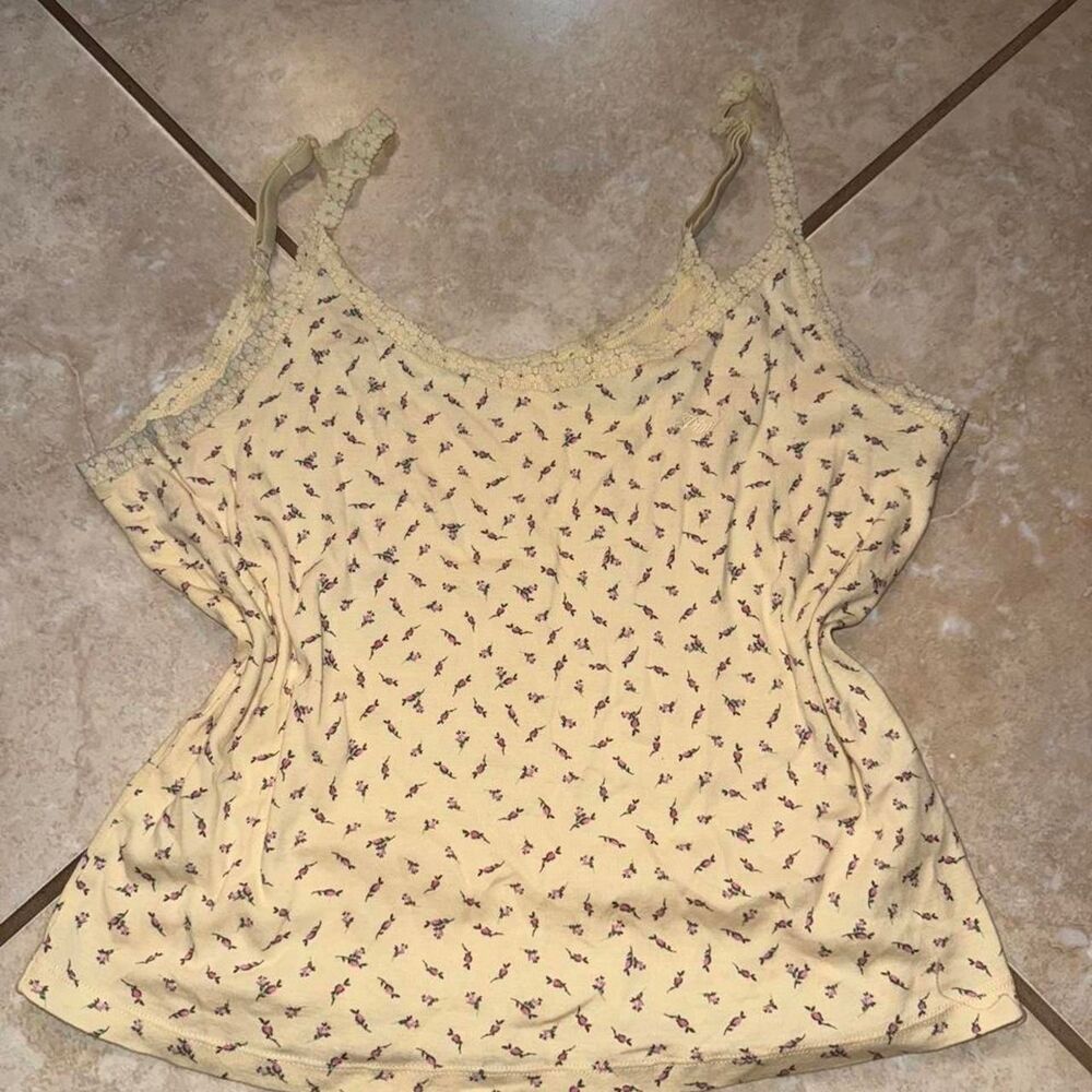 Victoria-s-secret Women's Yellow and Cream Vest